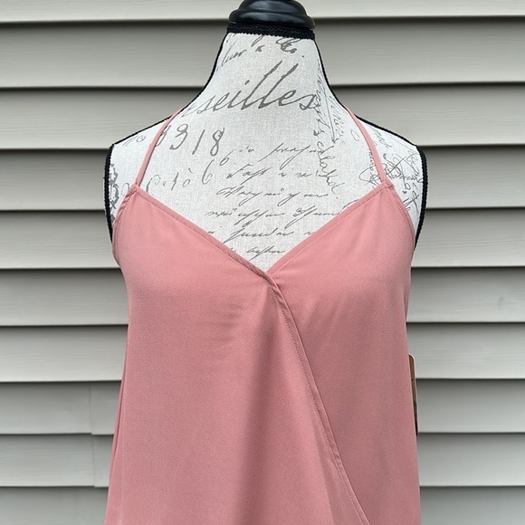 Lily White Sleeveless Wrap Front Blouse - Mauve - Picture 4 of 14